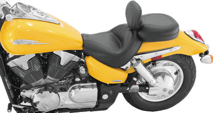 Mustang Motorcycle Mustang 04-09 Honda VTX1300C Wide Touring 2PC Seat w/Driver Backrest - Black 79561 79561 User 1