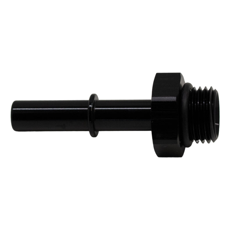 DeatschWerks 6AN ORB Male to 5/16in Male EFI Quick Connect Adapter - Anodized Matte Black 6-02-0114-B 6-02-0114-B Photo - Primary
