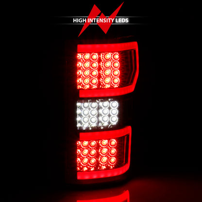 ANZO 2018-2019 Ford F-150 LED Taillight Chrome (Red Light Bar) (w/ Sequential) 311316 311316 Photo - lifestyle view