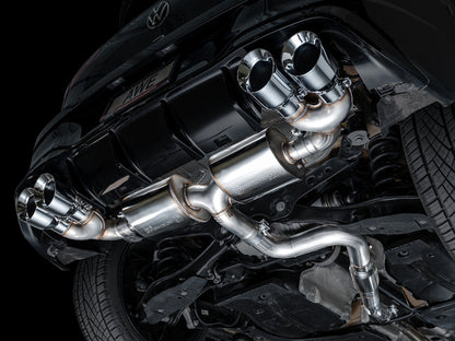 AWE Tuning AWE MK8 Volkswagen Golf R 3in Touring Edition Quad Exhaust - Chrome Silver Tips 3015-42658 3015-42658 Photo - Mounted