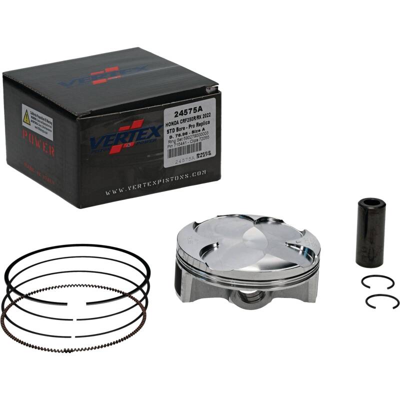 Vertex Pistons Vertex Piston 22-24 Honda CRF 250 R 250cc Forged Replica Piston Kit 24575A 24575A Photo - Primary