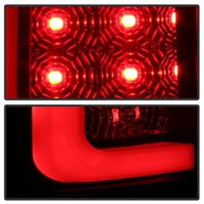 Spyder 07-13 GMC Sierra 1500 V2 Light Bar LED Tail Lights - Blk Smoke (ALT-YD-GS07V2-LBLED-BSM) 5084750 5084750 Photo - Unmounted