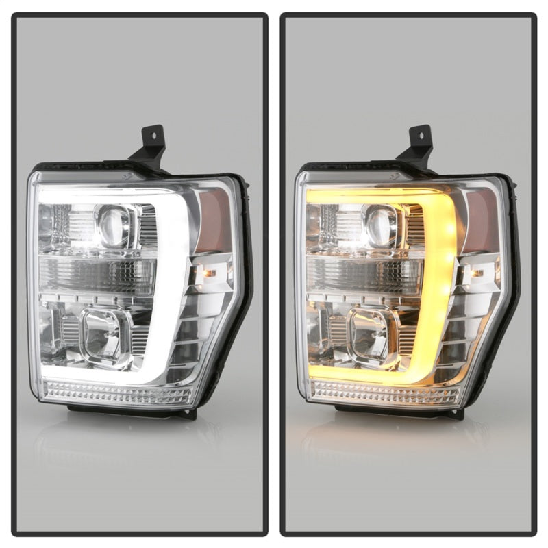 Spyder Ford F-250/350/450 08-10 V2 High-Power LED Headlights-Switch Back-Chrome PRO-YD-FS08PL-SBLB-C 5087744 5087744 Photo - Unmounted