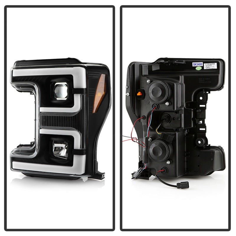 Spyder 17-18 Ford F250/F350/F450 Halogen Model Only -White Light Bar- Black- PRO-YD-FS17HALSI-BK 5087850 5087850 Photo - Unmounted