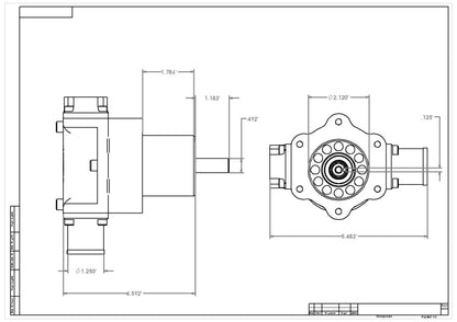 Aeromotive Atomic Belt Drive Fuel Pump 11115 Technical Drawing