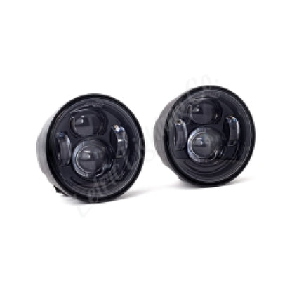 Letric Lighting 08-17 Fat Bob LED Black Headlight Kit LLC-EFBH LLC-EFBH Photo - Primary