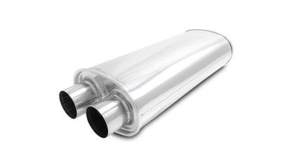 Vibrant Streetpower Oval Muffler 2.50in Dual Inlet/Outlet 18in Body Length 10538 10538 Photo - Primary
