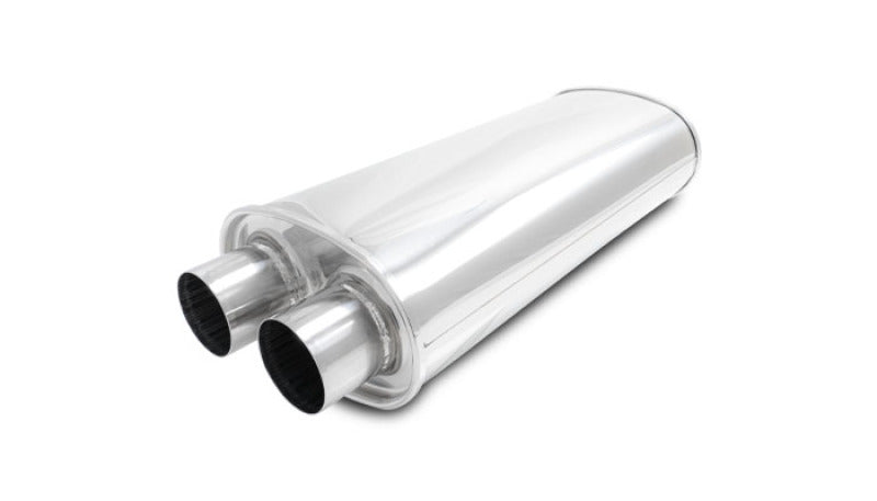Vibrant Streetpower Oval Muffler 2.50in Dual Inlet/Outlet 18in Body Length 10538 10538 Photo - Primary