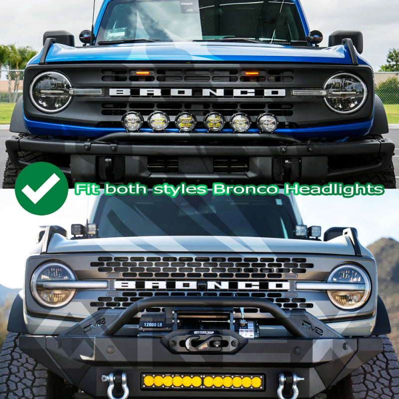 AlphaRex 21-23 Ford Bronco NOVA LED Projector Headlights Black 880260 880260 User 1