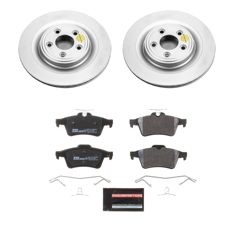 PowerStop Power Stop 06-08 Jaguar S-Type Rear Euro-Stop Brake Kit ESK4612 ESK4612 Photo - Primary