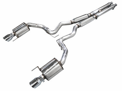 AWE Tuning AWE 2024 Ford Mustang GT Fastback S650 RWD Touring Catback Exhaust w/ Dual Chrome Silver Tips 3015-32650 3015-32650 Photo - Primary