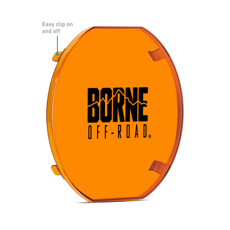 Borne Off-Road 7in Round Light Cover Amber BNLT-COV-RD7YL BNLT-COV-RD7YL Photo - Primary