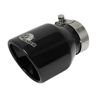 aFe MACH ForceXP 3IN to 2.5IN 304SS Cat-Back Exhaust System w/ Black Tips 14-16 BMW M235i (F22/23) 49-36347-B 49-36347-B Photo - Close Up