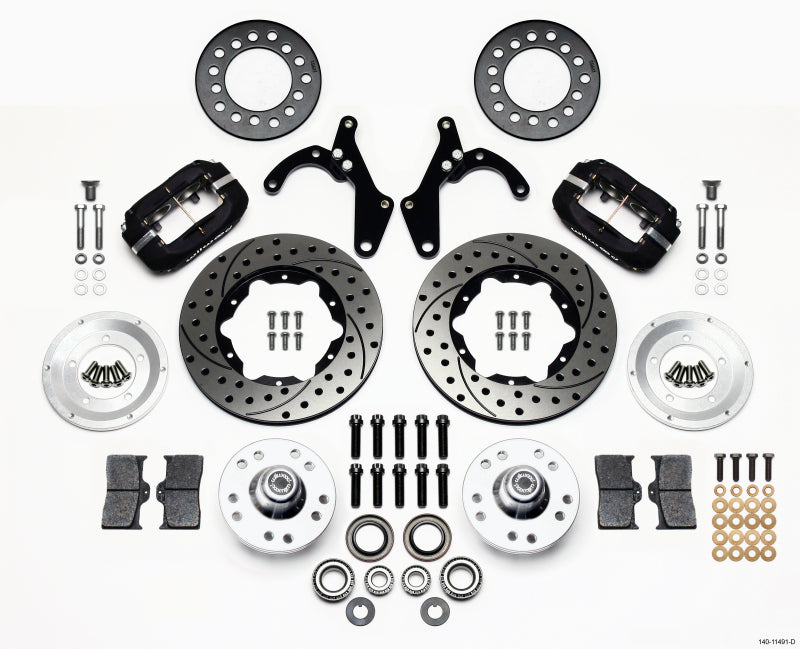 Wilwood Forged Dynalite Front Kit 11.00in Drilled 55-57 Chevy 140-11491-D 140-11491-D Photo - Primary