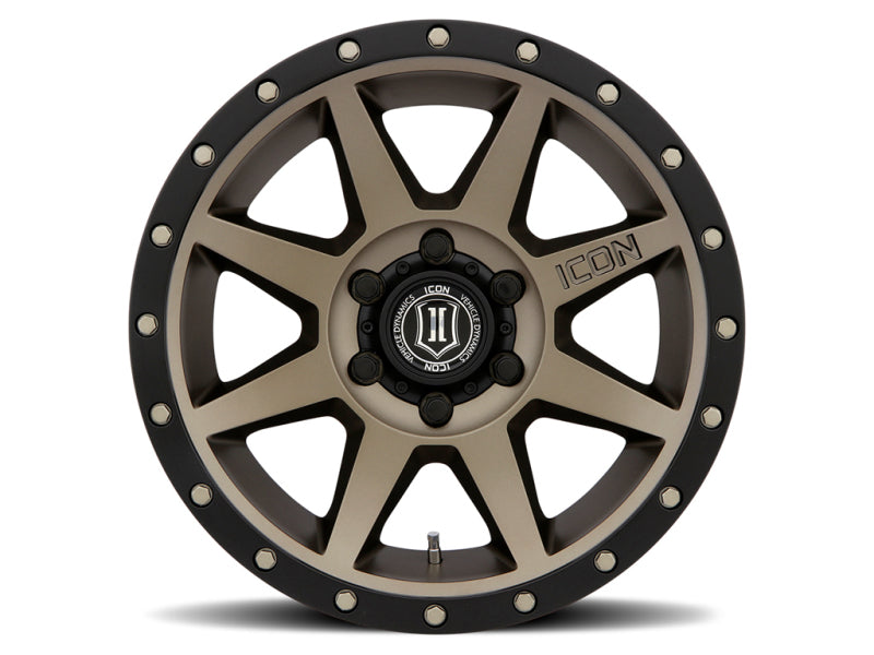 ICON Rebound 17x8.5 6x5.5 25mm Offset 5.75in BS 95.1mm Bore Bronze Wheel 1817859057BR 1817859057BR Photo - Close Up