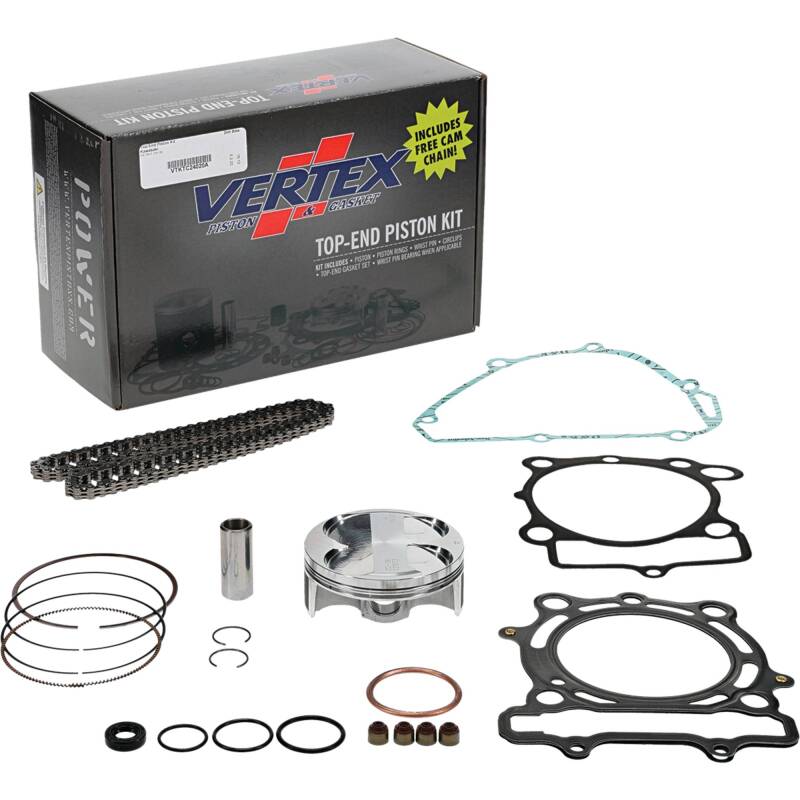 Vertex Pistons Vertex Piston 15-16 Kawasaki KX 250 F 250cc Forged Replica Top-End Piston Kit 13.8:1 Comp. VTKTC24020A VTKTC24020A Photo - Primary