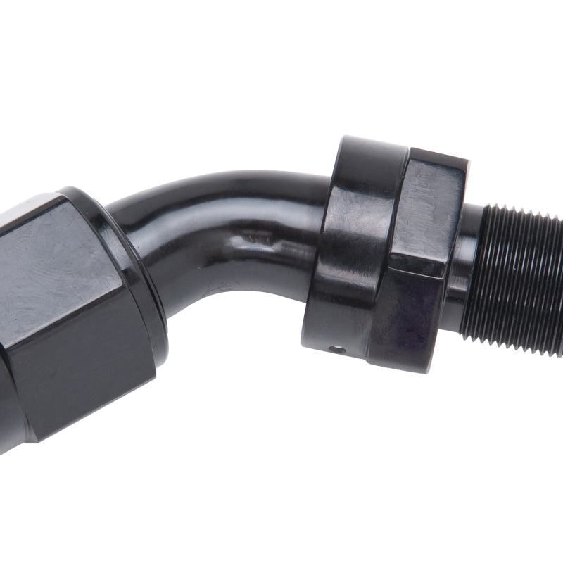 Russell Performance -6 AN 45 Degree Hose End Without Socket - Polished and Black 615093 615093 Photo - Primary