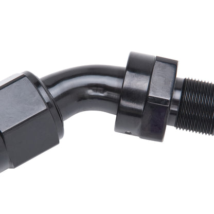 Russell Performance -6 AN 45 Degree Hose End Without Socket - Polished and Black 615093 615093 Photo - Primary