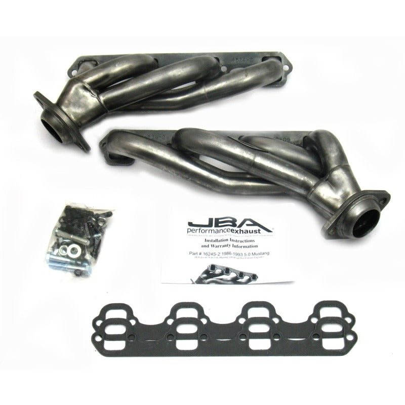 JBA 86-93 Ford Mustang 5.0L SBF 1-5/8in Primary Raw 409SS Cat4Ward Header 1624S-2 1624S-2 Photo - Primary