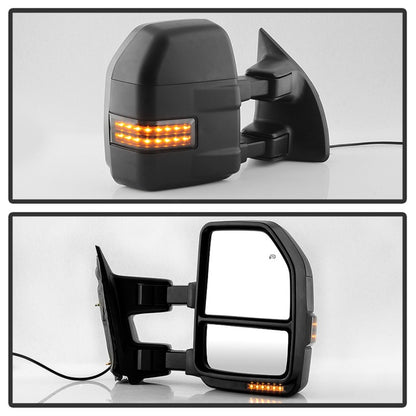 SPYDER xTune 99-07 Ford SuperDuty Heated LED Telescoping Pwr Mirrors-Smk (Pair) (MIR-FDSD99S-G4-PW-RSM-SET) 9943157 9943157 Photo - Unmounted