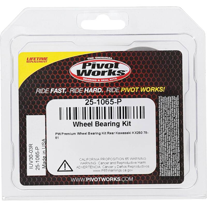 Pivot Works Kawasaki Wheel Bearing Kit Premium Bearings 25-1065-P 25-1065-P Photo - Primary