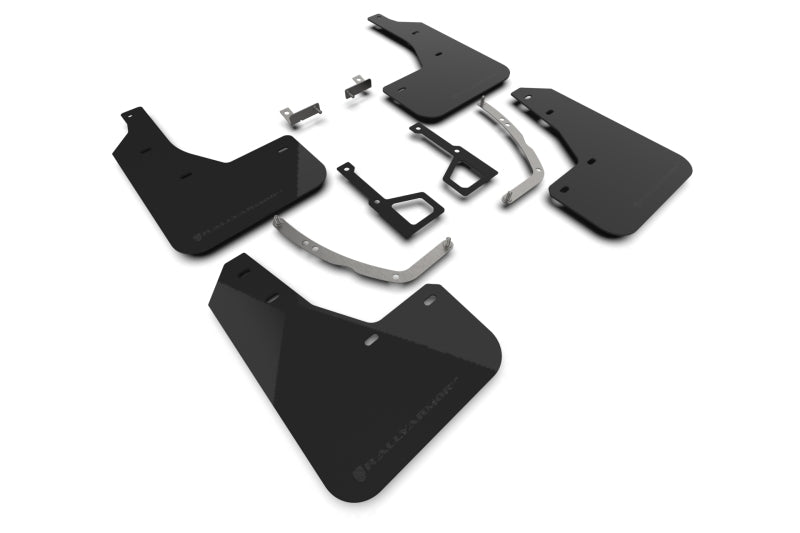 Rally Armor RAL Classic Blk Flap/Blk Logo Body Armor & Protection Mud Flaps main image