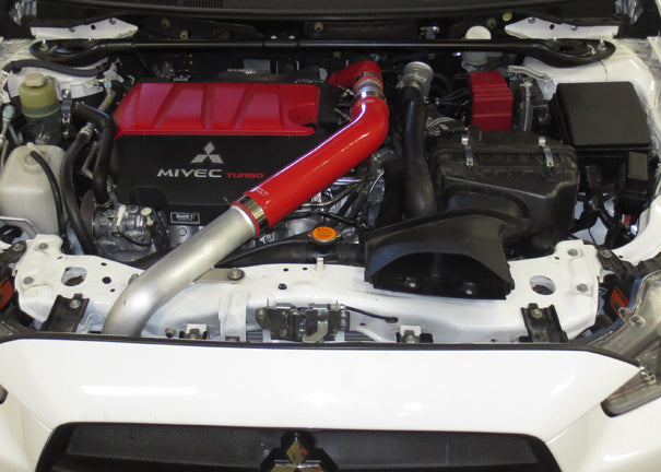 HPS Performance Products HPS Red Reinforced Silicone Intercooler Hose Kit Mitsubishi Lancer EVO 10 X US-Spec
