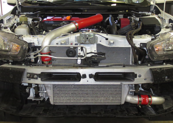 HPS Performance Products HPS Red Reinforced Silicone Intercooler Hose Kit Mitsubishi Lancer EVO 10 X US-Spec