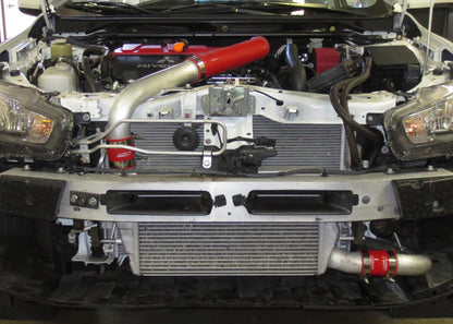 HPS Performance Products HPS Red Reinforced Silicone Intercooler Hose Kit Mitsubishi Lancer EVO 10 X US-Spec