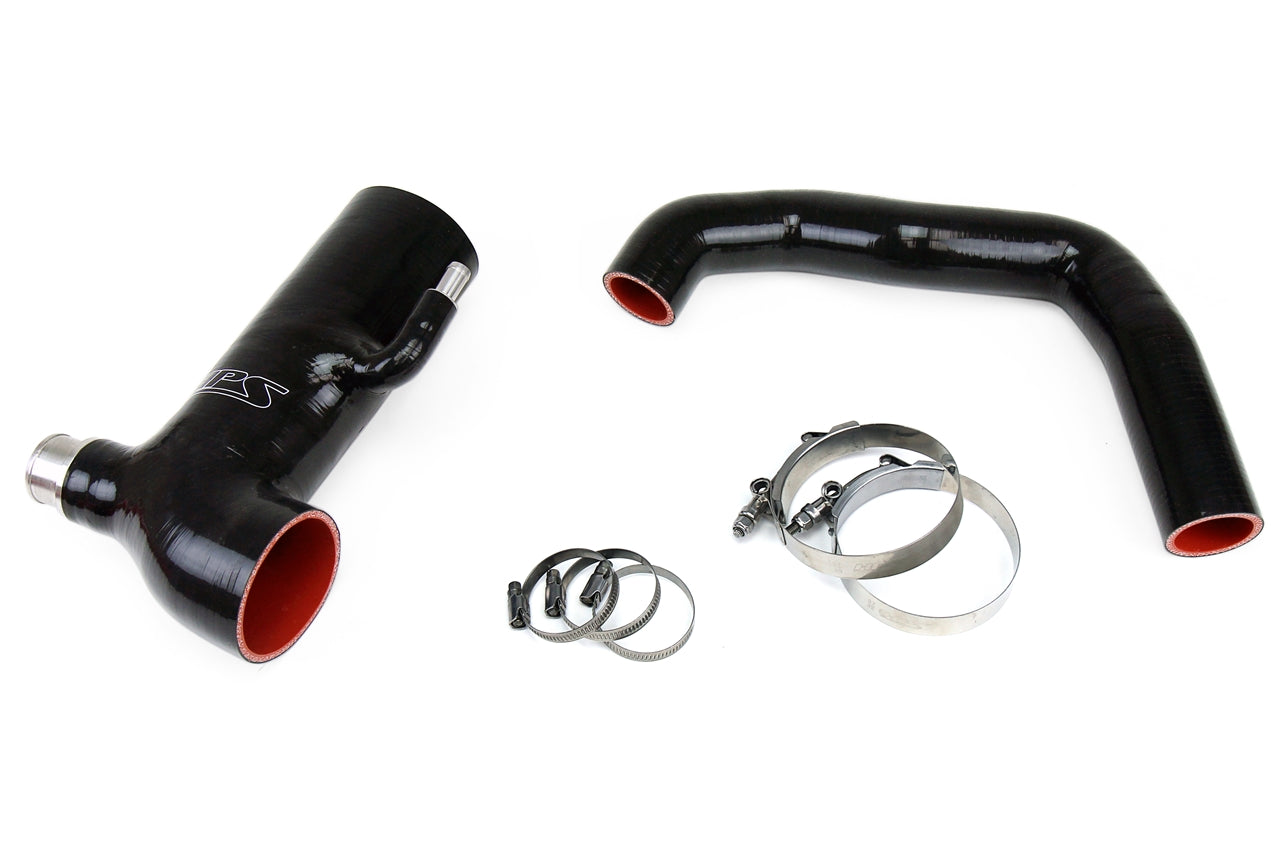 HPS Performance HPS Black Reinforced Silicone Post MAF Air Intake Hose + Sound Tube 2pc Kit Scion 13-16 FRS