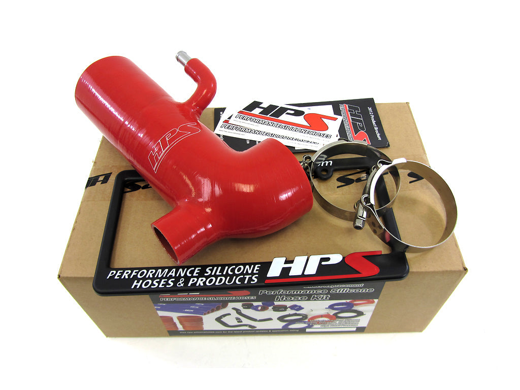HPS Performance HPS Red Reinforced Silicone Post MAF Air Intake Hose Kit - Retain Stock Sound Tube Scion 13-16 FRS
