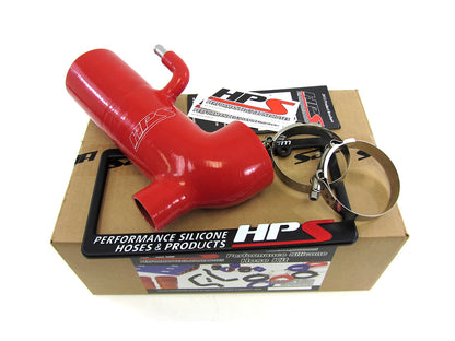 HPS Performance HPS Red Reinforced Silicone Post MAF Air Intake Hose Kit - Retain Stock Sound Tube Scion 13-16 FRS