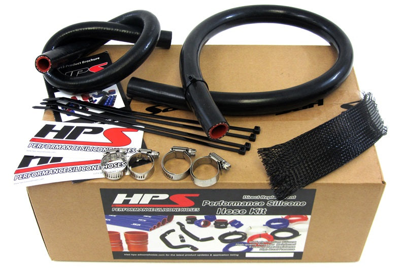 HPS Performance Products HPS Black Reinforced Silicone Heater Hose Kit Jeep 91-01 Cherokee XJ 4.0L