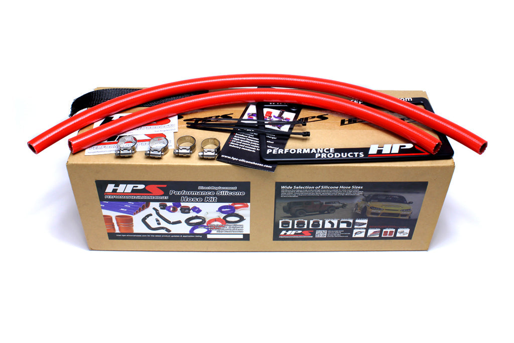 HPS Performance Products HPS Red Reinforced Silicone Heater Hose Kit Jeep 91-01 Cherokee XJ 4.0L