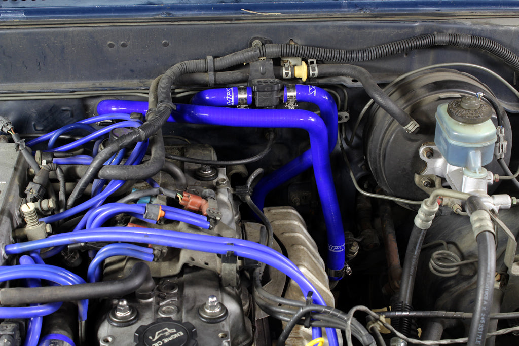 HPS Performance HPS Blue Reinforced Silicone Heater Hose Kit Toyota 89-95 4Runner 22RE Non Turbo EFI LHD