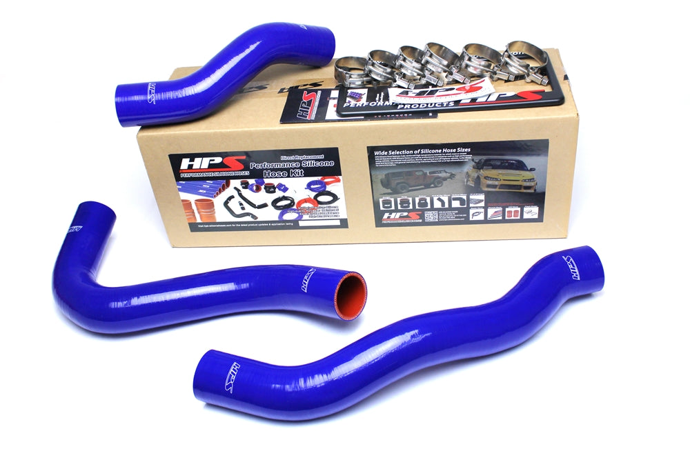 HPS Performance Products HPS Blue Reinforced Silicone Radiator Hose Kit Coolant Ford 08-10 F450 Superduty Powerstroke 6.4L Diesel