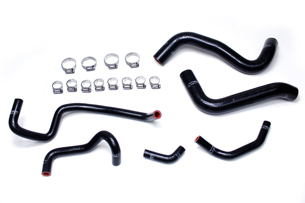 HPS Performance HPS Black Reinforced Silicone Radiator Hose + Heater Hose Kit Coolant Toyota 03-09 4Runner 4.7L V8 Left Hand Drive