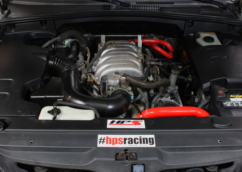 HPS Performance Products HPS Red Reinforced Silicone Radiator Hose + Heater Hose Kit Coolant Lexus 03-09 GX470 4.7L V8 Left Hand Drive