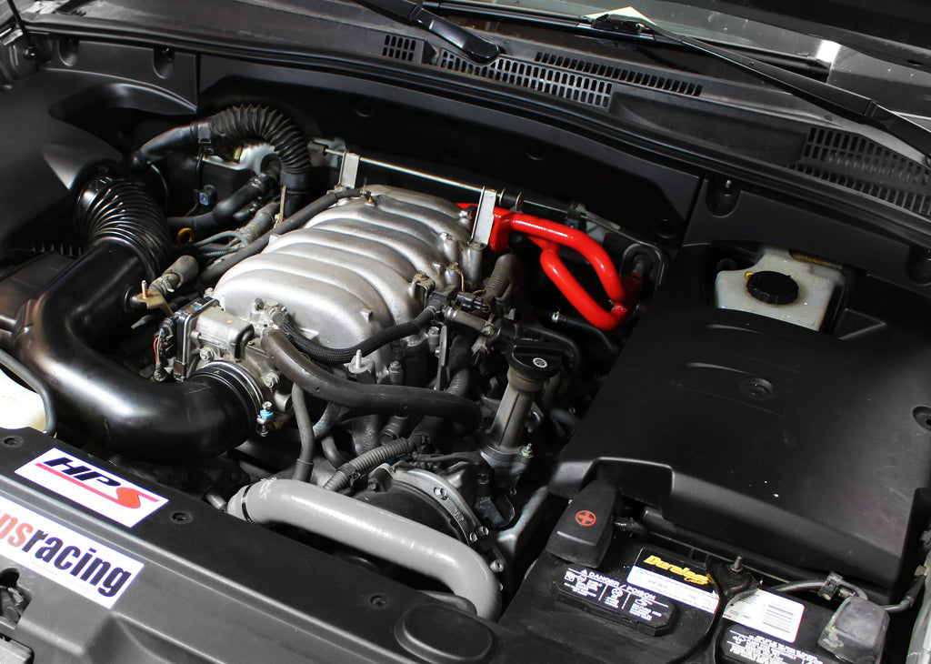 HPS Performance Products HPS Red Reinforced Silicone Heater Hose Kit Coolant Lexus 03-09 GX470 4.7L V8 Left Hand Drive