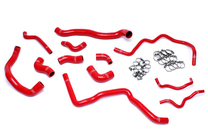 HPS Performance HPS Reinforced Red Silicone Radiator and Ancillary Hose Kit Coolant Volkswagen 06-08 Jetta 2.0T Turbo FSI Left Hand Drive