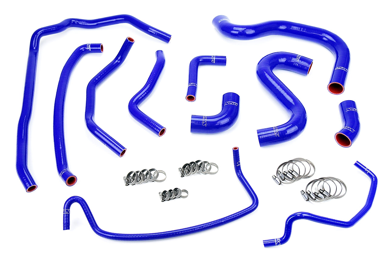 HPS Blue Reinforced Silicone Radiator and Heater Hose Kit Coolant for Ford