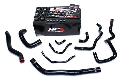 HPS Performance Products HPS Black Reinforced Silicone Radiator + Heater Hose Kit Coolant Mazda 06-07 Mazdaspeed 6 2.3L Turbo