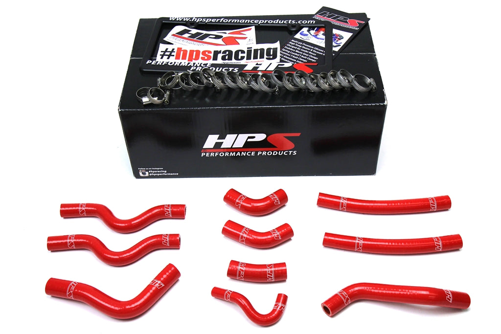 HPS Performance Products HPS Red Reinforced Silicone Heater Hose Kit Coolant Lexus 98-07 LX470 4.7L V8
