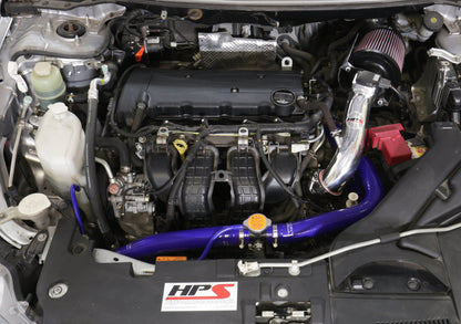 HPS Performance HPS Blue Reinforced Silicone Radiator Hose Kit Coolant Mitsubishi 2008-2017 Lancer 2.0L 2.4L DE ES GTS