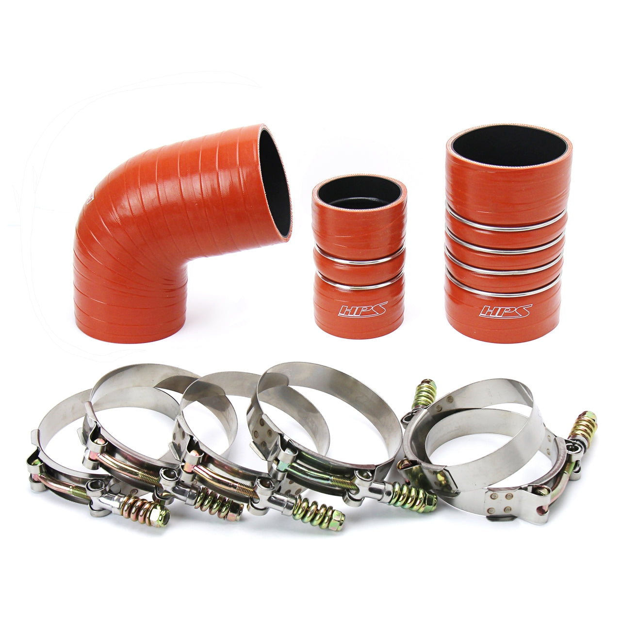 High Temp Aramid Reinforced Silicone Intercooler Hose Boots Kit Chevy 2006-2010 Silverado 2500 6.6L Duramax Diesel