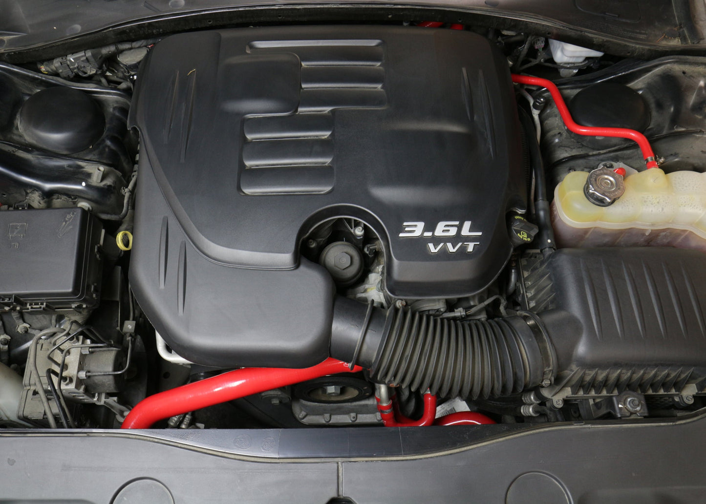 HPS Performance HPS Red Reinforced Silicone Radiator + Heater Hose Kit Coolant Dodge 11-17 Charger 3.6L V6