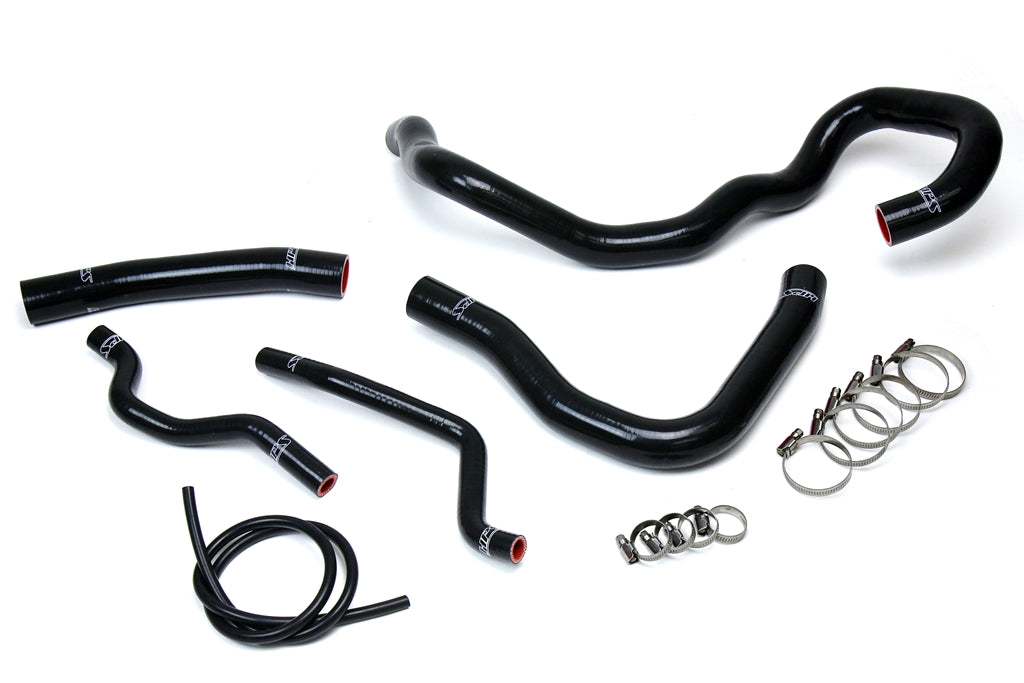 HPS Performance Products HPS Black Reinforced Silicone Radiator + Heater Hose Kit Mitsubishi 08-17 Lancer 2.0L 2.4L DE ES GTS