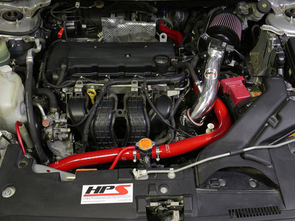 HPS Performance HPS Red Reinforced Silicone Radiator + Heater Hose Kit Mitsubishi 08-17 Lancer 2.0L 2.4L DE ES GTS