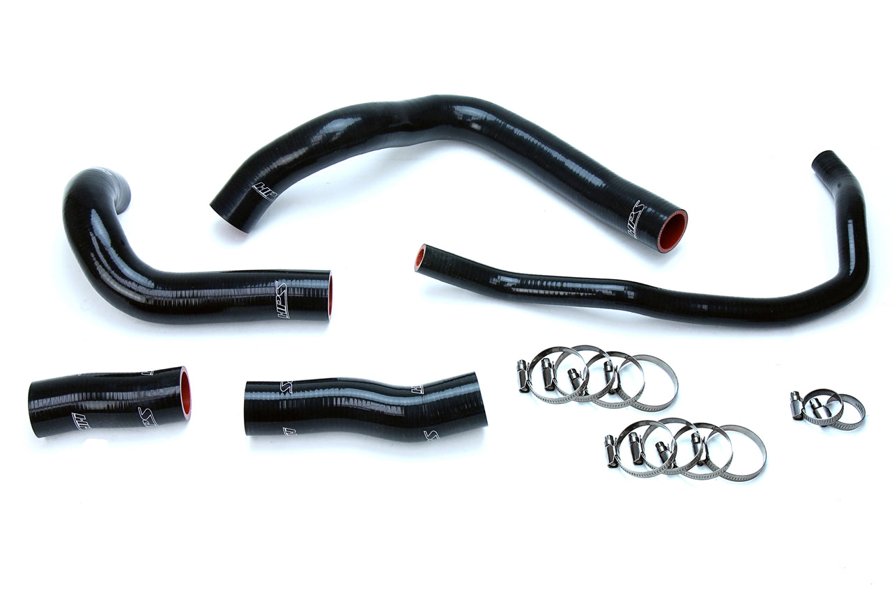 HPS Performance HPS Black Reinforced Silicone Radiator Hose Kit Coolant Lexus 16-17 RC200t 2.0L Turbo