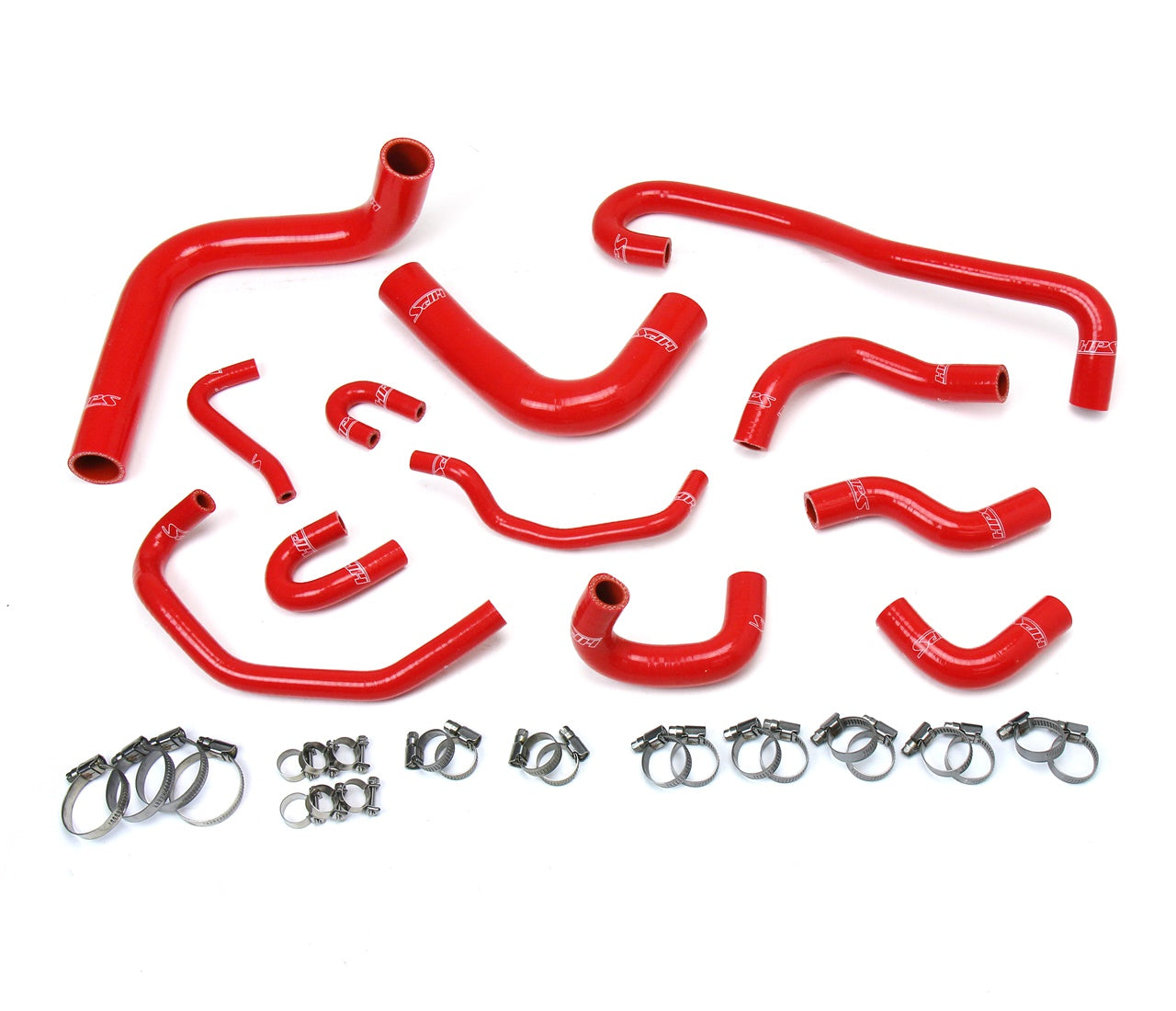 HPS Performance Products HPS Reinforced Red Silicone Radiator + Heater Hose Kit Coolant Toyota 89-92 Pickup 3.0L V6 Left Hand Drive